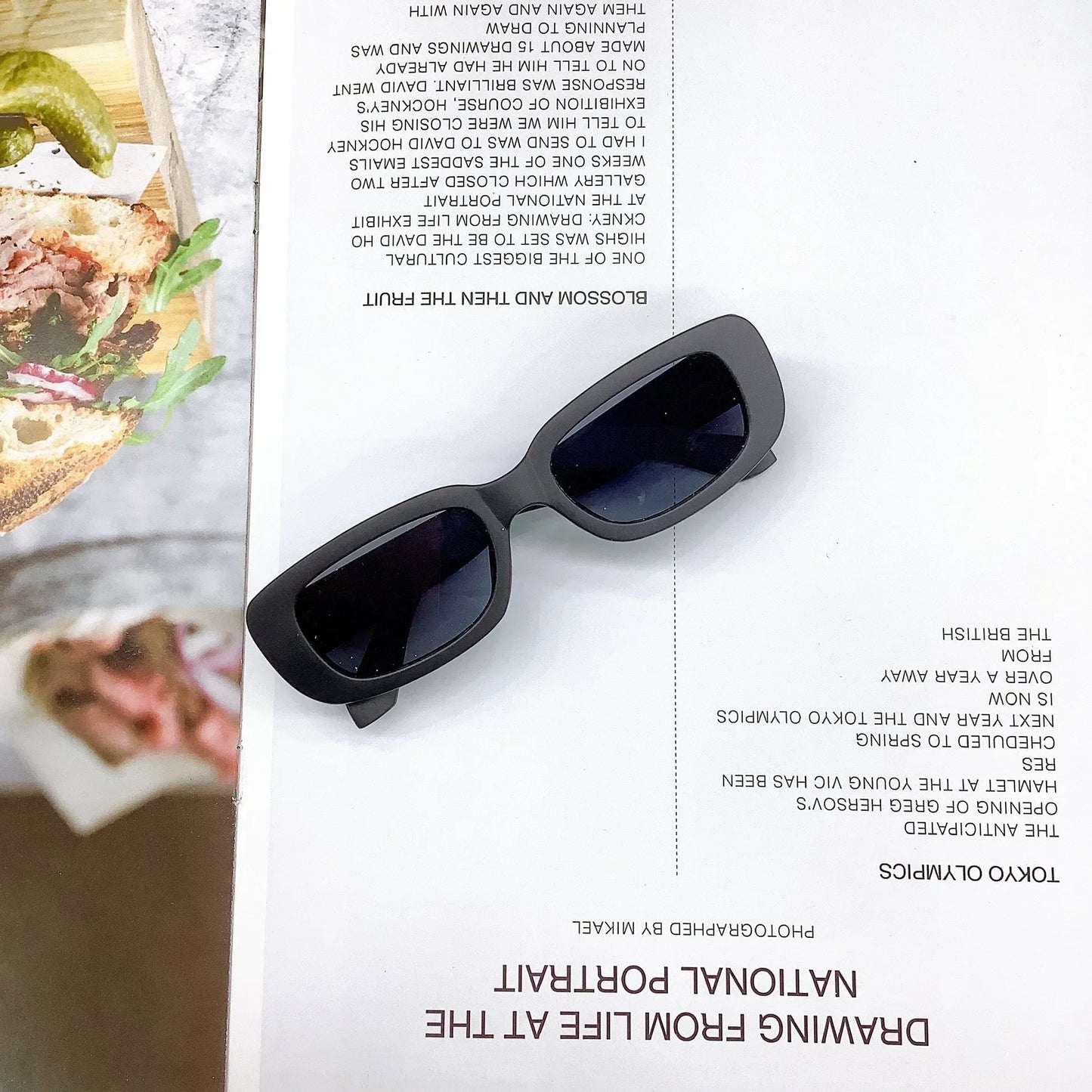 Children Cute Vintage Frosted Rectangle Sunglasses