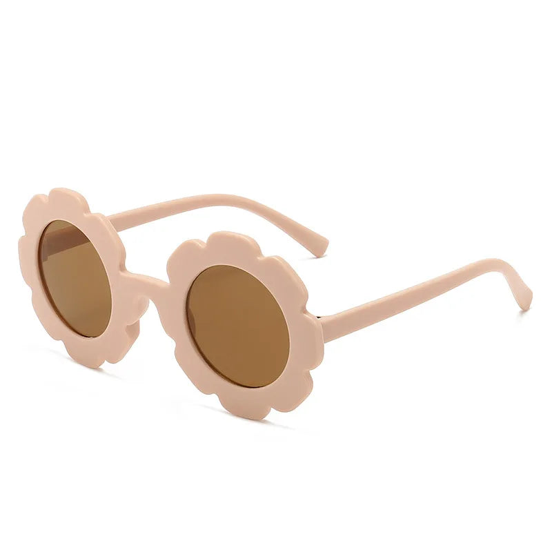 Sun Flower Round Cute Kids Sunglasses