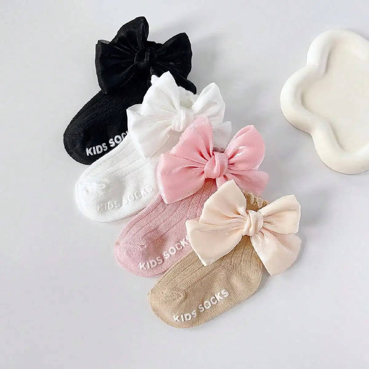 4 Pairs Baby Bow Socks Set