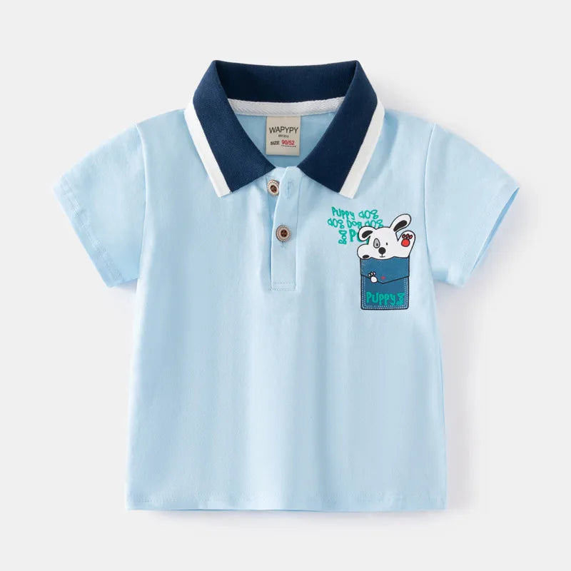 Boy Polo School Shirt  Car Casual