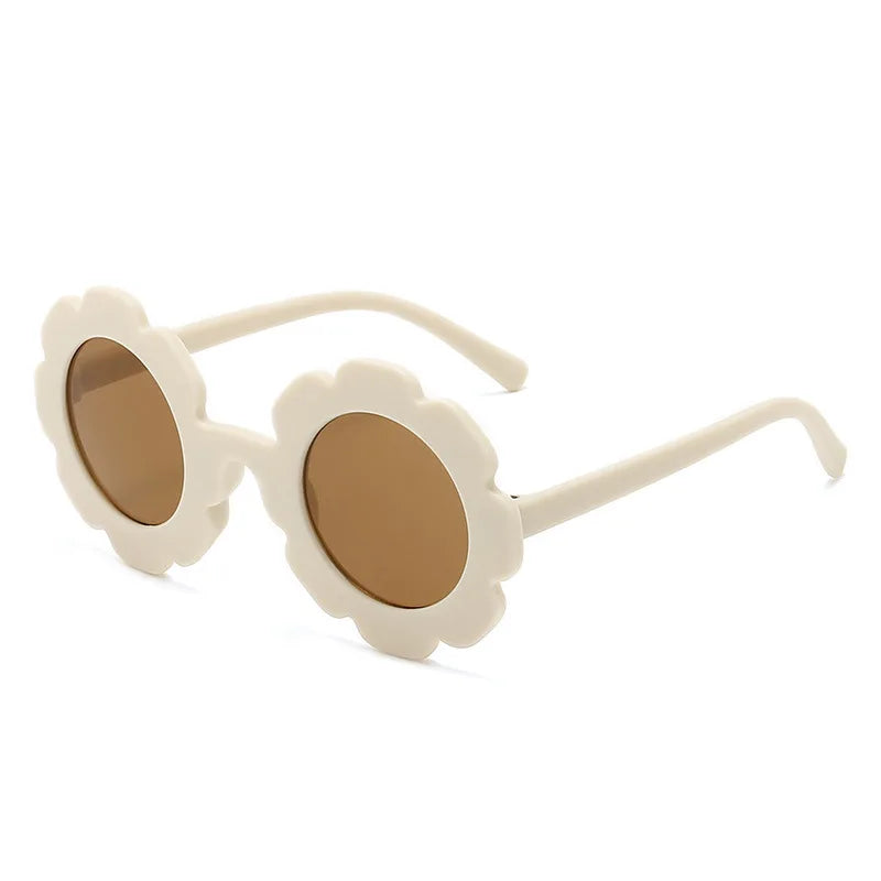 Sun Flower Round Cute Kids Sunglasses