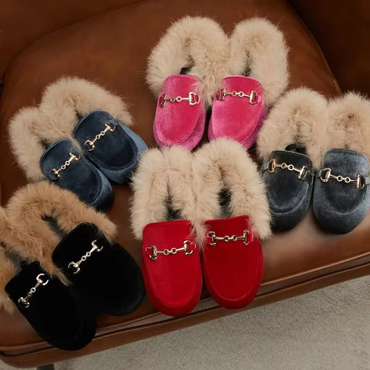 Baby Girls Velvet Loafers