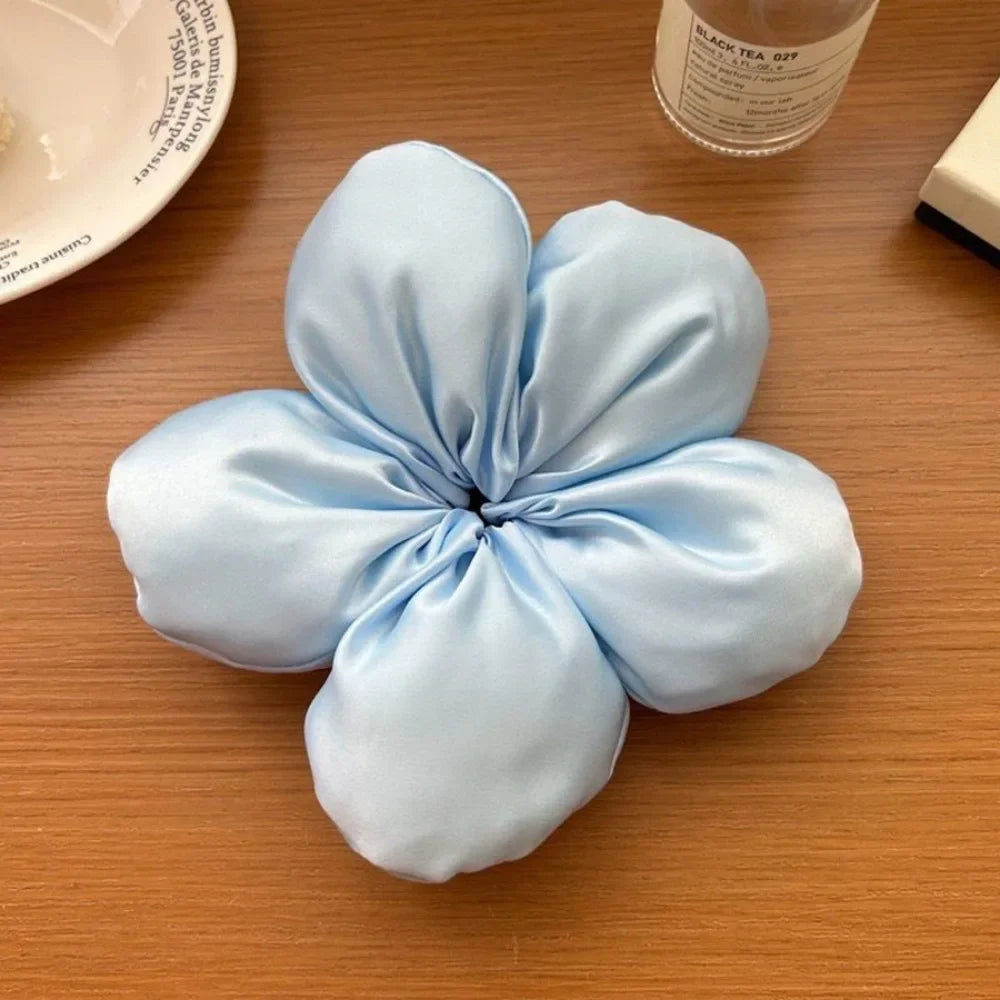 Sweet Big Bread Flower Scrunchies Large Hair Ties
