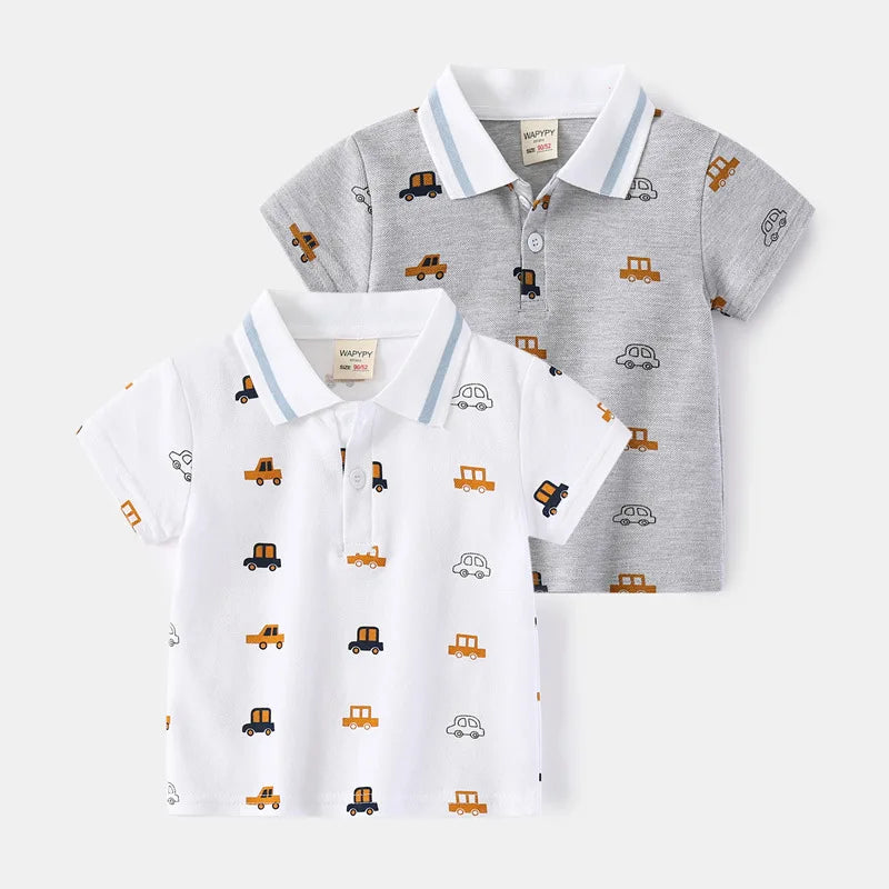 Boy Polo School Shirt  Car Casual