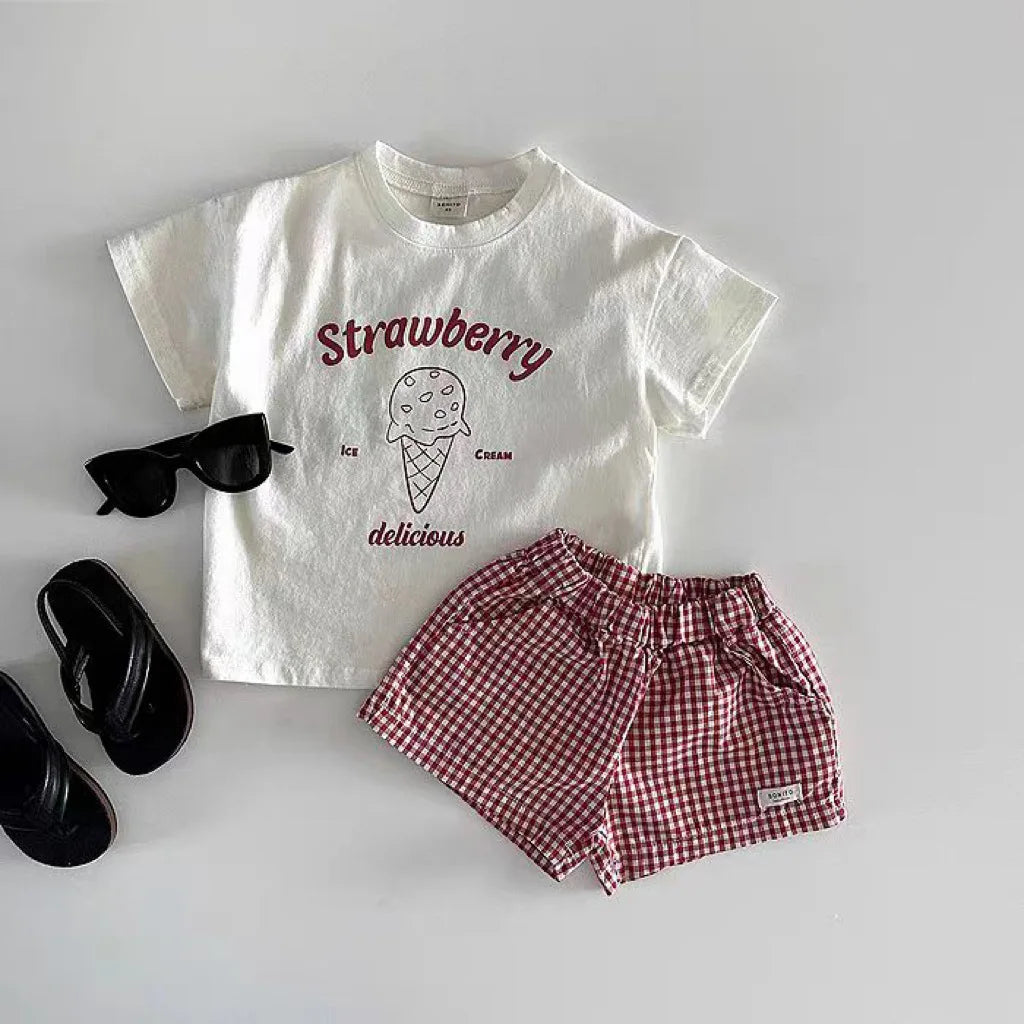 Ice Cream Print T Shirt Boy Infant Cotton Tee