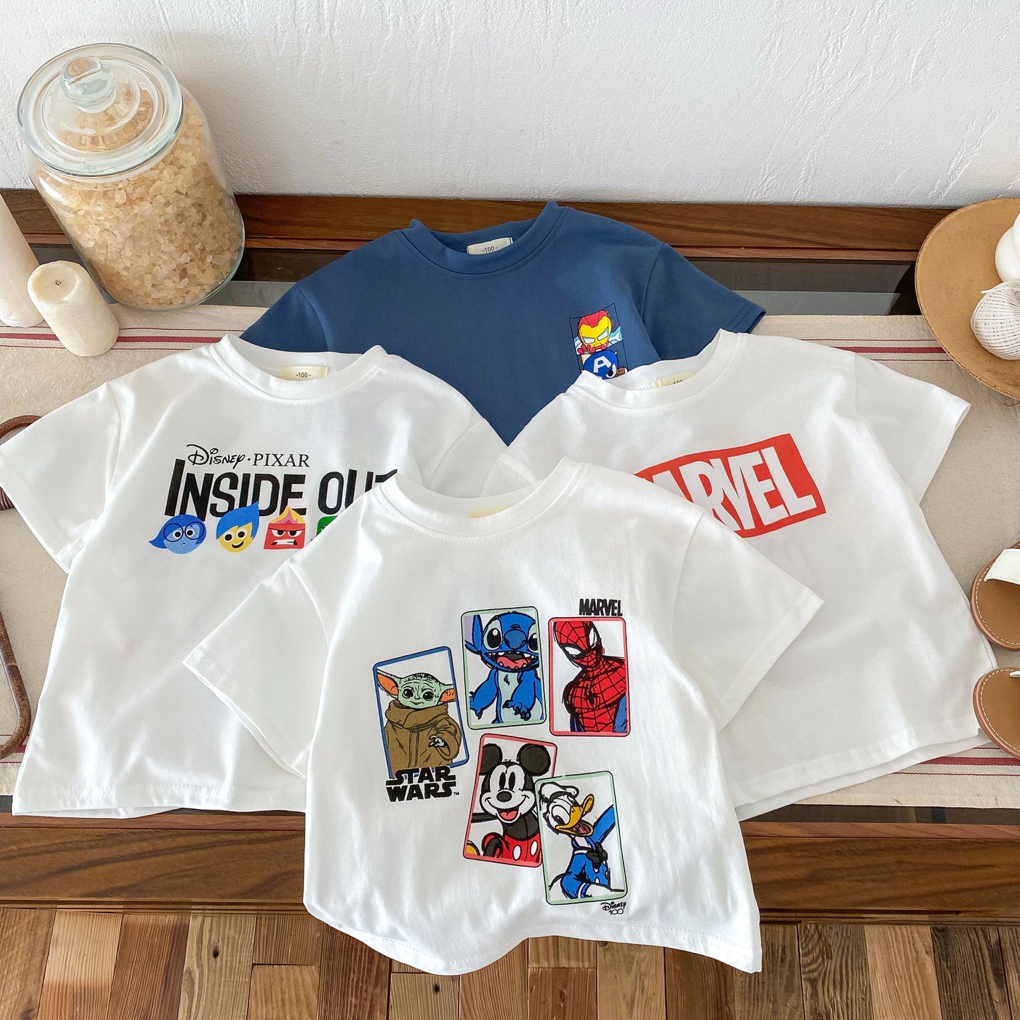 Boys Round Neck T-shirt Short Sleeved T-shirt