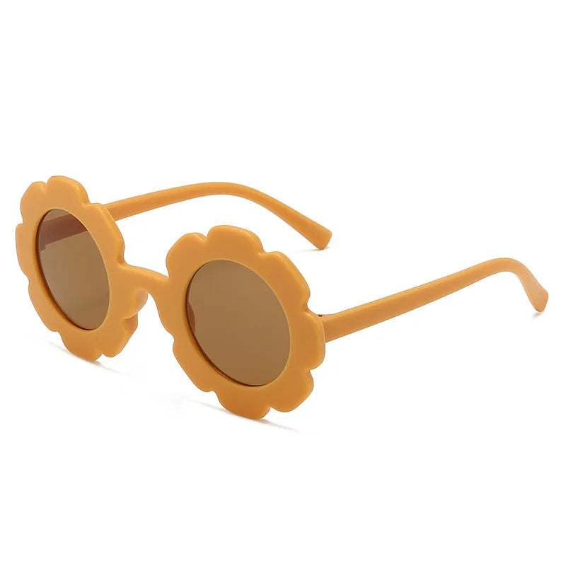 Sun Flower Round Cute Kids Sunglasses