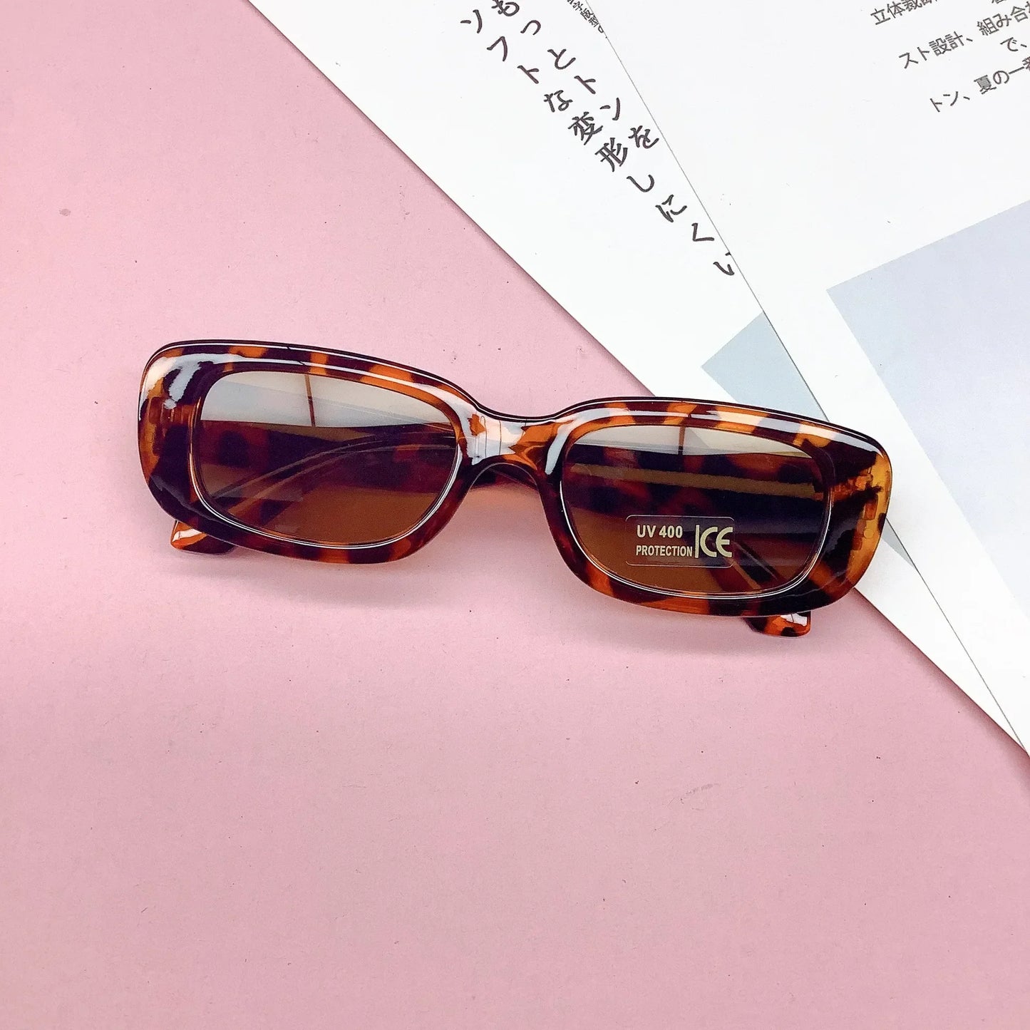 Children Cute Vintage Frosted Rectangle Sunglasses