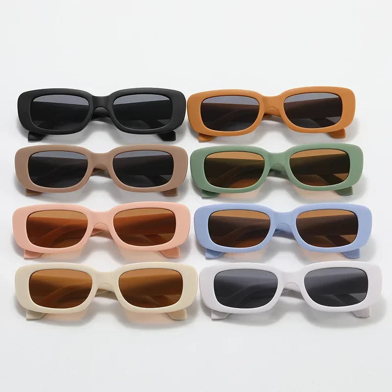 Children Cute Vintage Frosted Rectangle Sunglasses