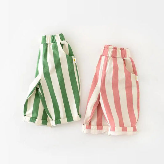 Children Loose Striped Casual Pants