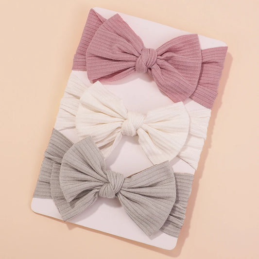 3Pcs Girls Bow Knotted Hair Bands