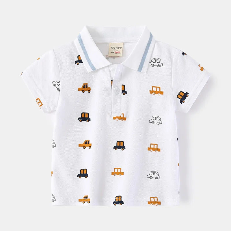 Boy Polo School Shirt  Car Casual