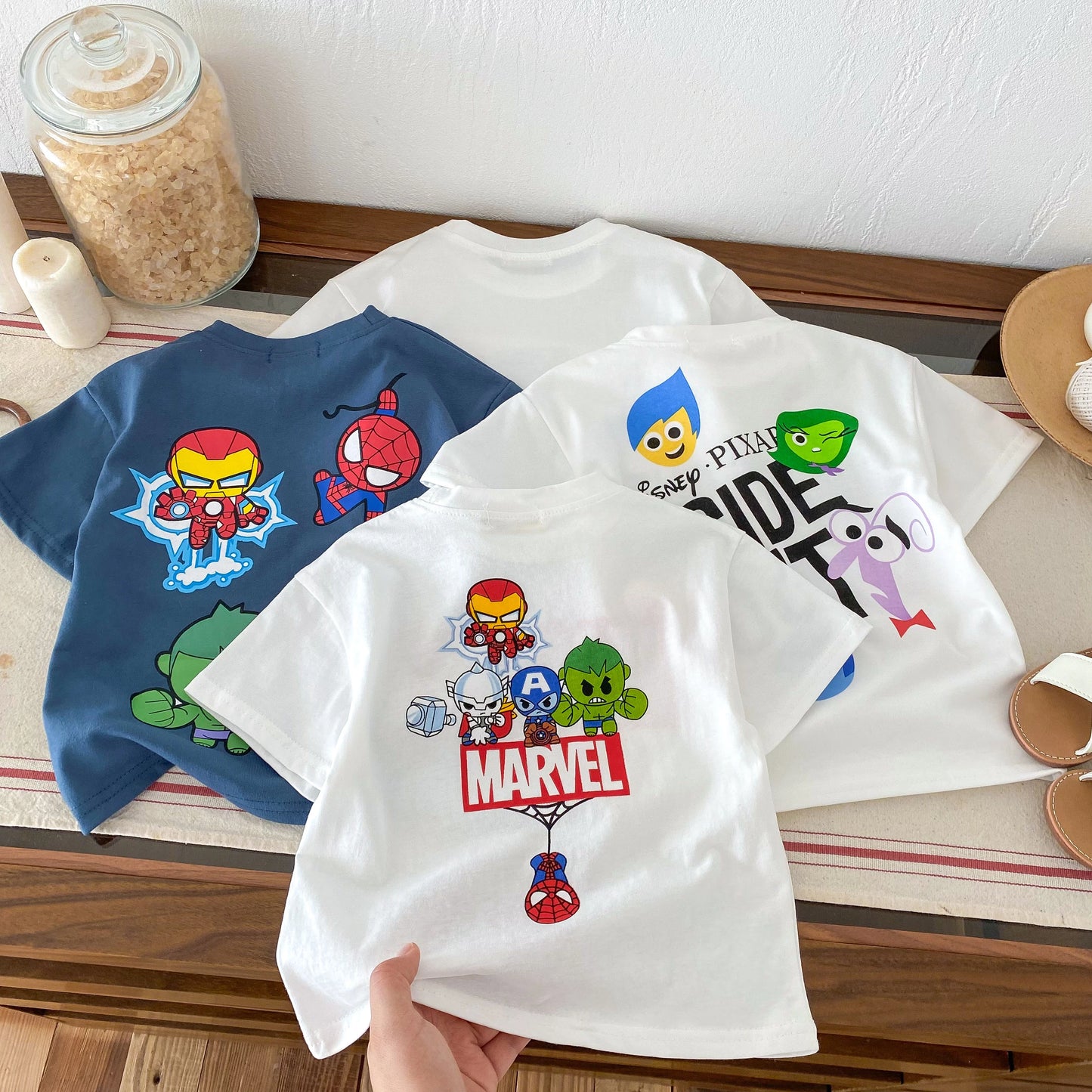 Boys Round Neck T-shirt Short Sleeved T-shirt