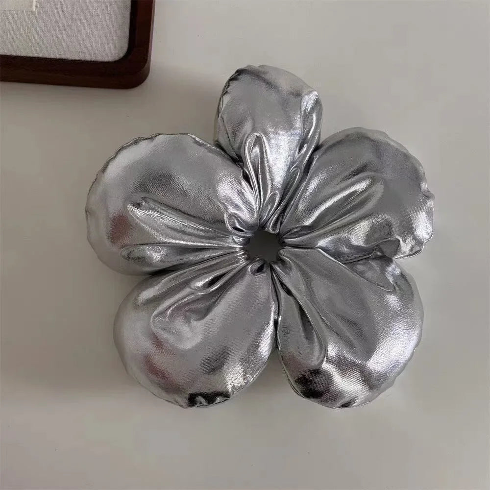 Sweet Big Bread Flower Scrunchies Large Hair Ties