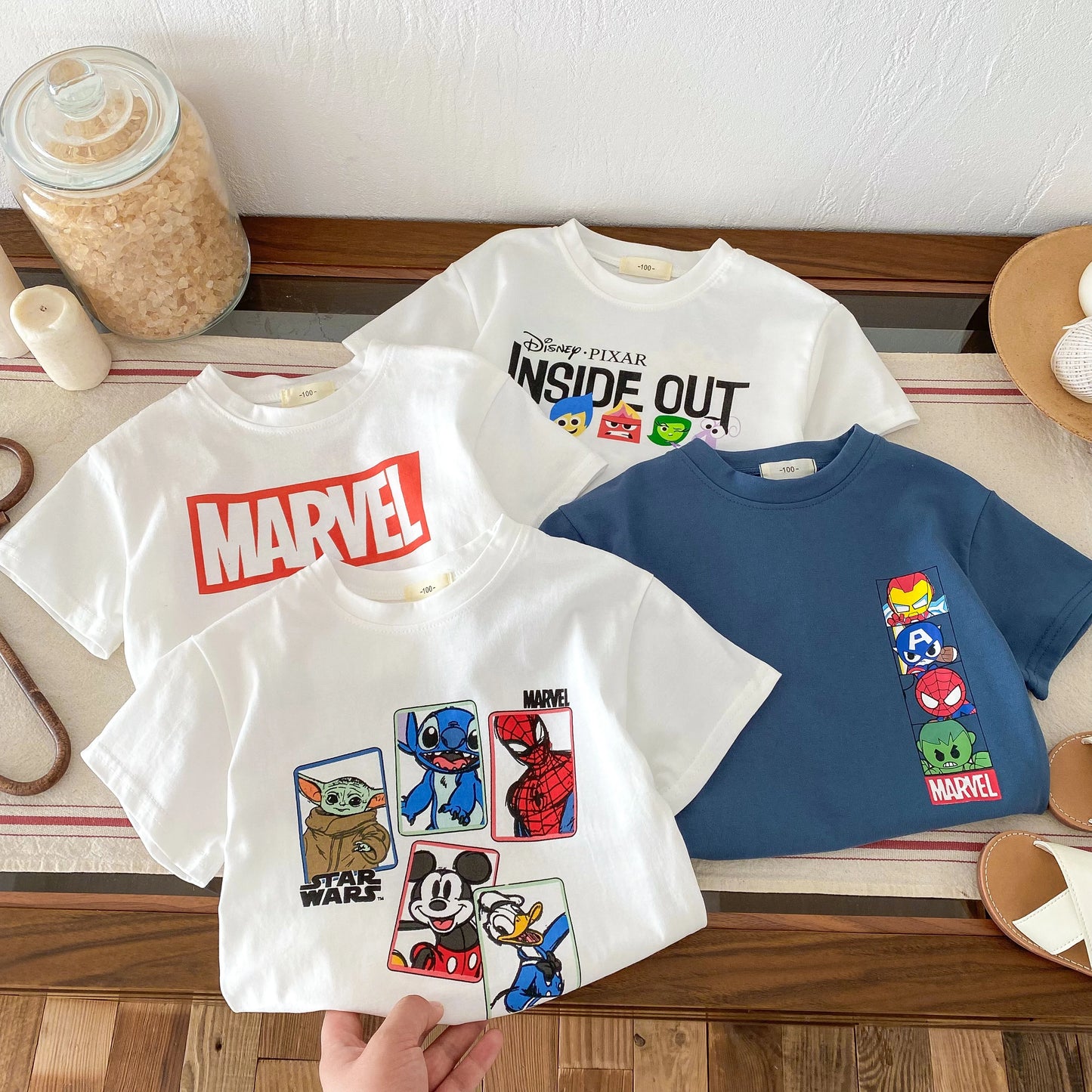 Boys Round Neck T-shirt Short Sleeved T-shirt