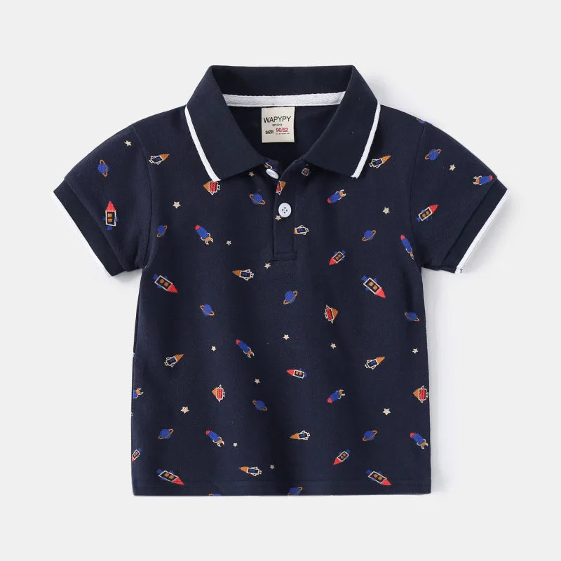 Boy Polo School Shirt  Car Casual
