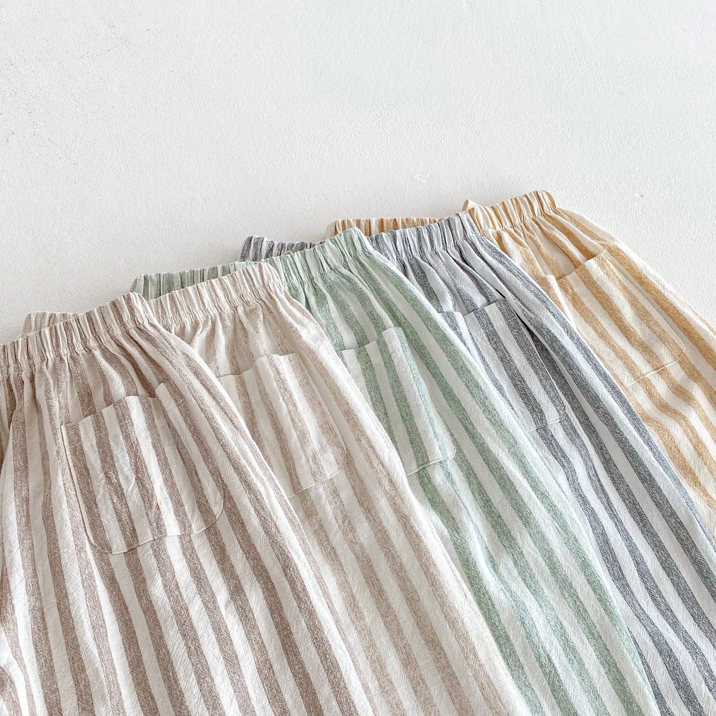 Vintage Linen Cotton Stripe Pants for Boys Casual