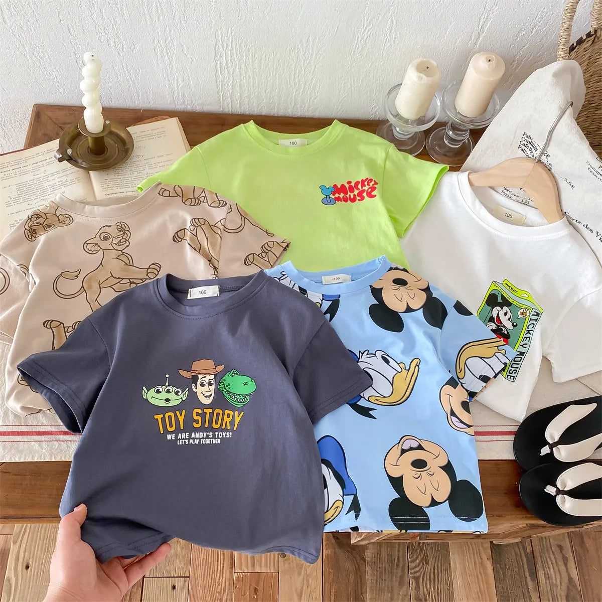 Boys T-shirt Printed Cartoon Fashion Loose Short Sleeve Top