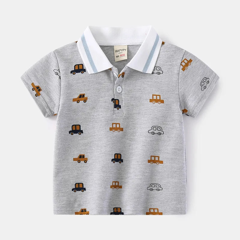 Boy Polo School Shirt  Car Casual