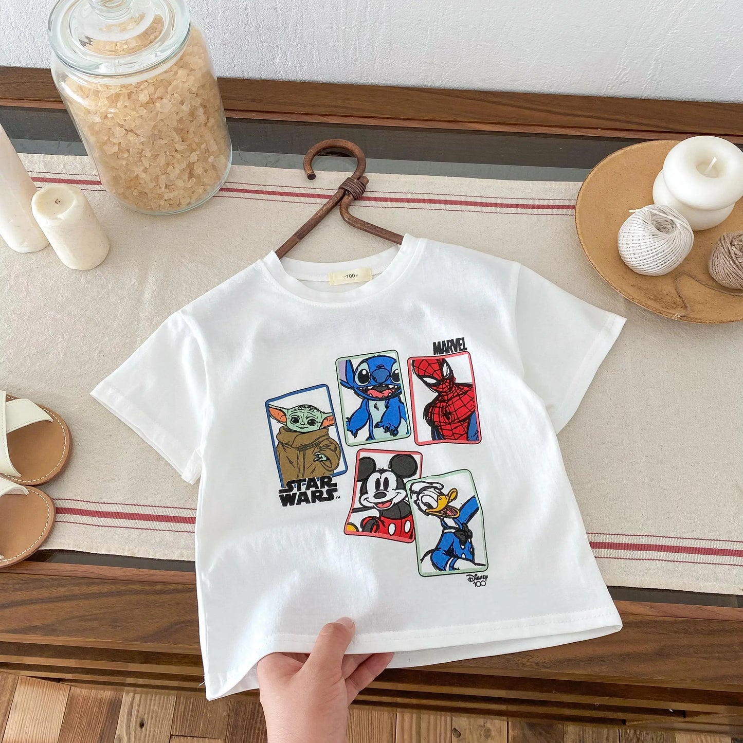 Boys Round Neck T-shirt Short Sleeved T-shirt