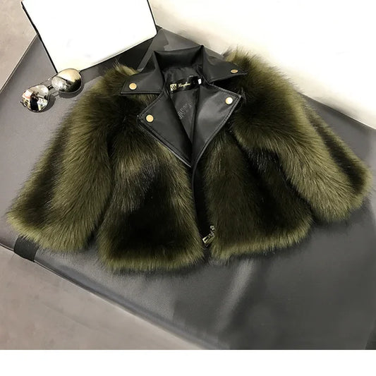 Faux Fox Fur Coat