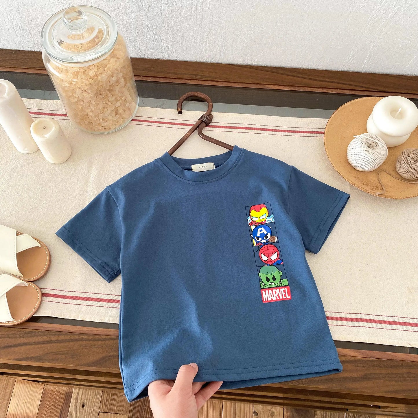 Boys Round Neck T-shirt Short Sleeved T-shirt