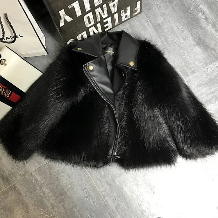 Faux Fox Fur Coat
