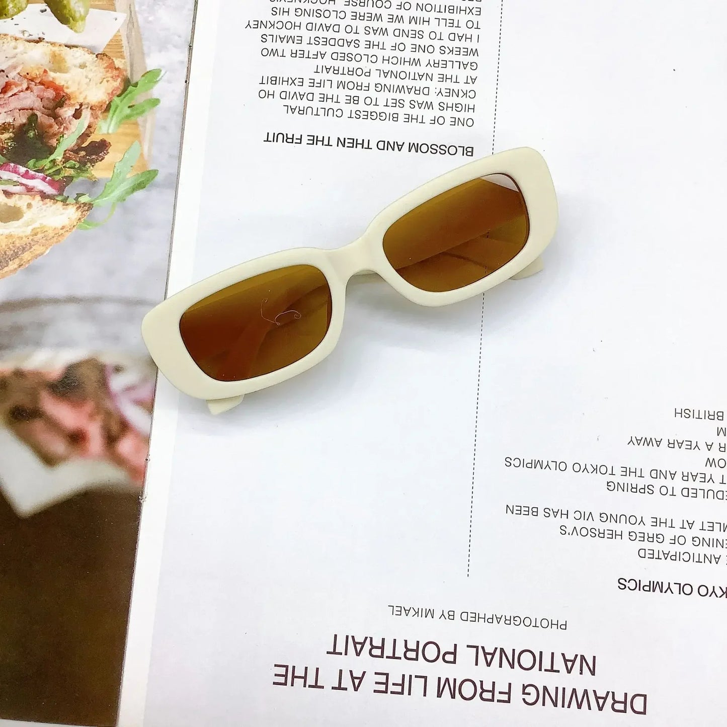 Children Cute Vintage Frosted Rectangle Sunglasses