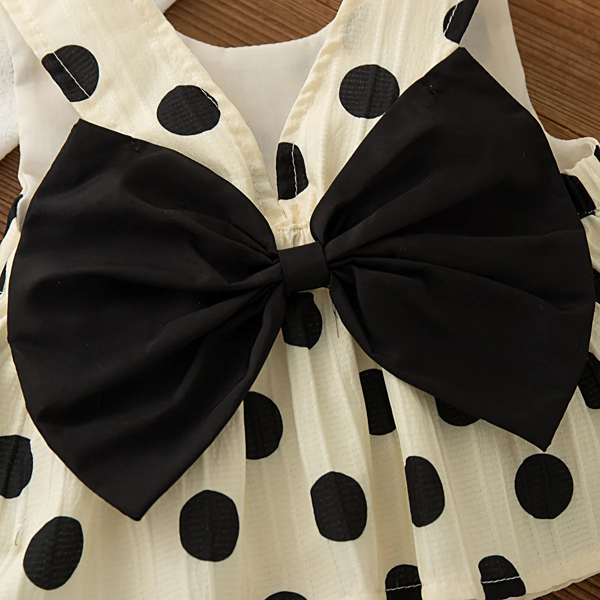 2 Piece Set Polka Dot Bow Sleeveless Top & Shorts