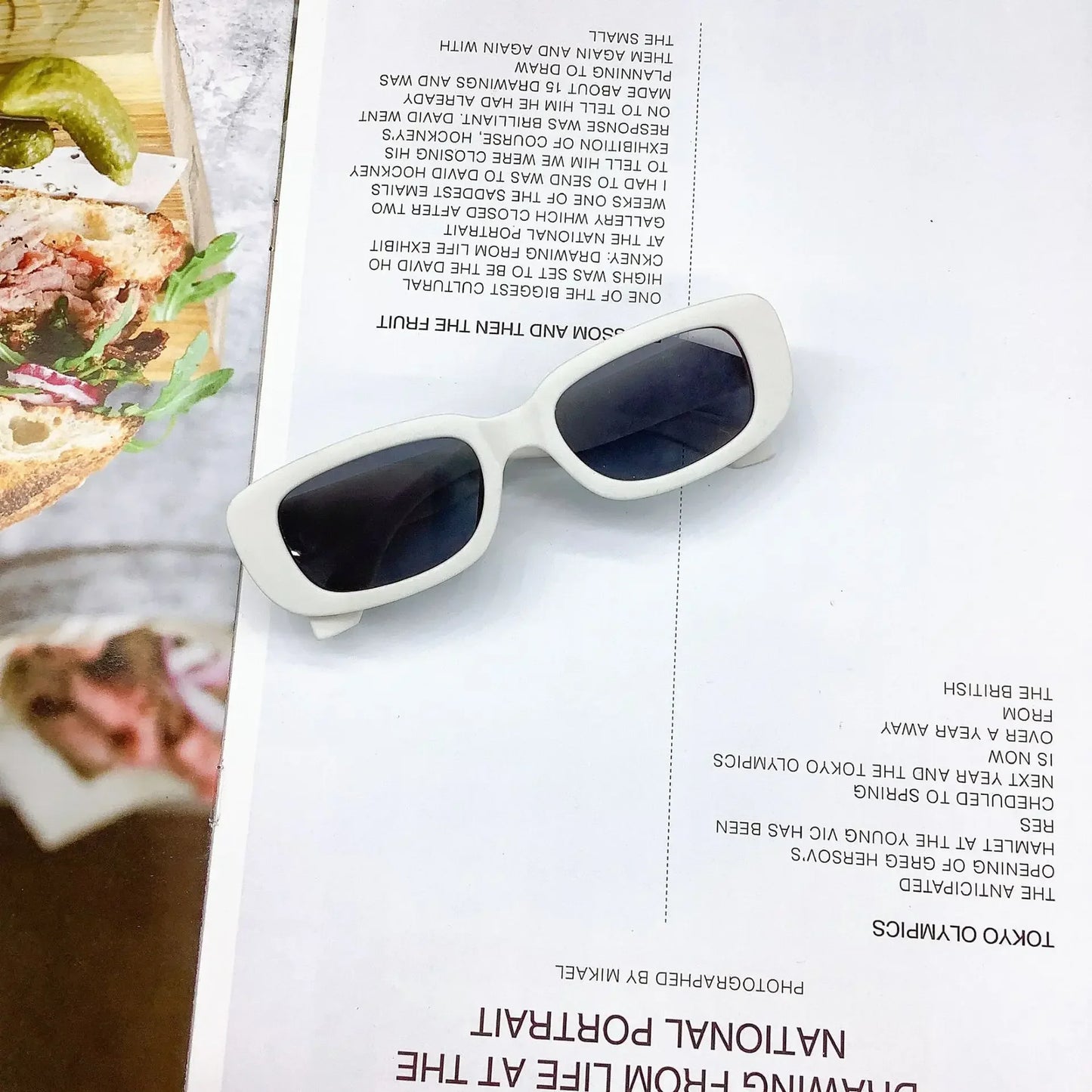 Children Cute Vintage Frosted Rectangle Sunglasses