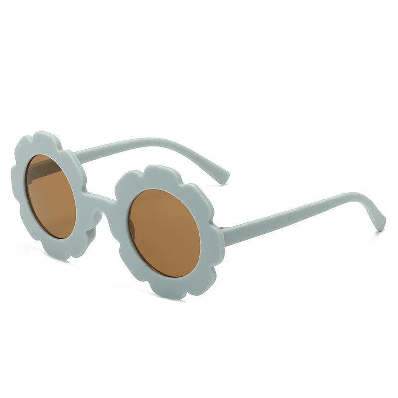 Sun Flower Round Cute Kids Sunglasses
